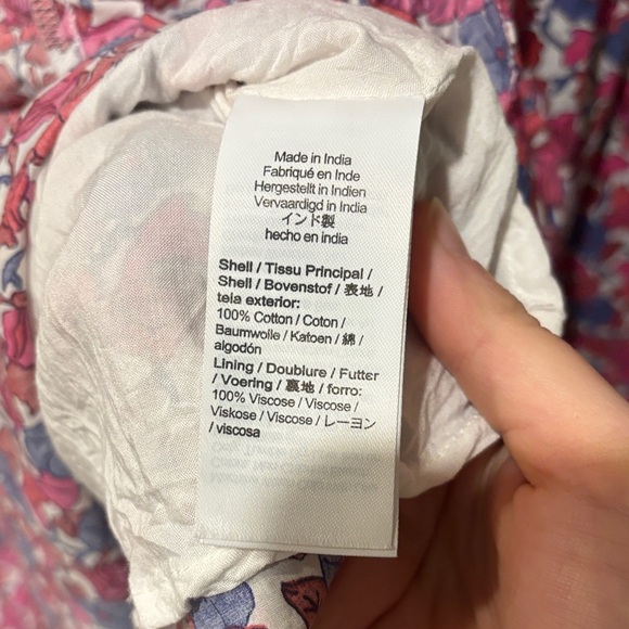 J. Crew V-neck midi dress in berry floral (red, blue, pink, white) - Picture 6 of 7